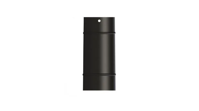 TUBO DE ESTUFA 33 / LARGO: 27 CM / DIÁMETRO: 13 CM / ESMALTE NEGRO MATE / ESTUFA DE BABA