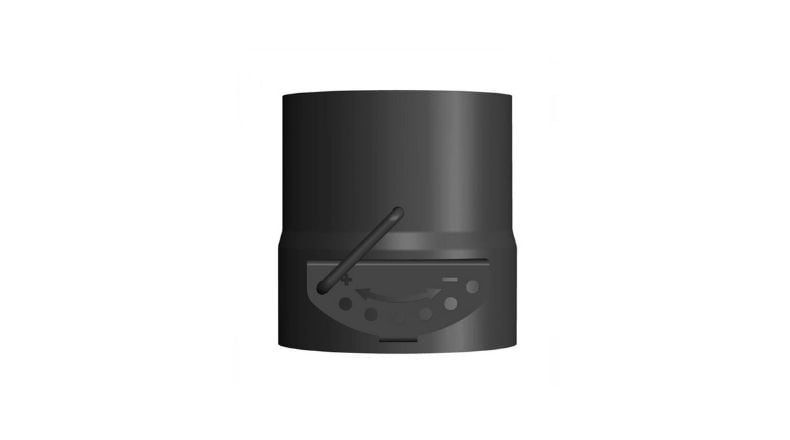 AYARLANABİLİR BACA KLAPESİ / BOY: 8 CM / ÇAP: 13 CM / MAT SİYAH BOYALI / BABA’S STOVE