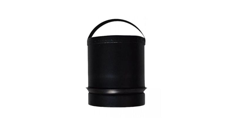 PELET SOBA BORUSU KÜLLÜK / ÇAP: 8 CM / MAT SİYAH / 304 KROM / CONTALI / BABA’S STOVE