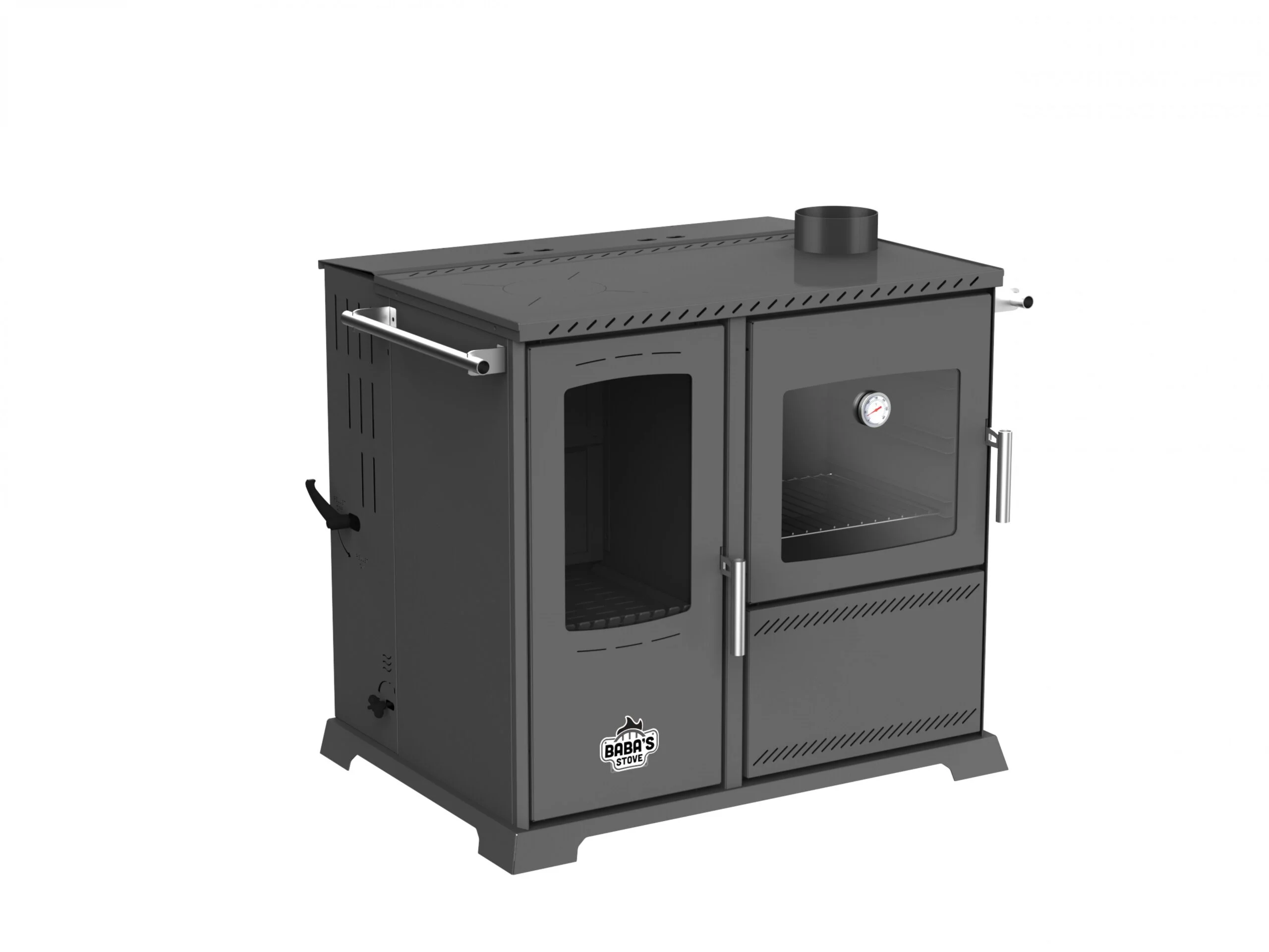 SAPHIRE 10 KW COOKER / MANUAL PELLET AND WOOD STOVE / BABA'S STOVE